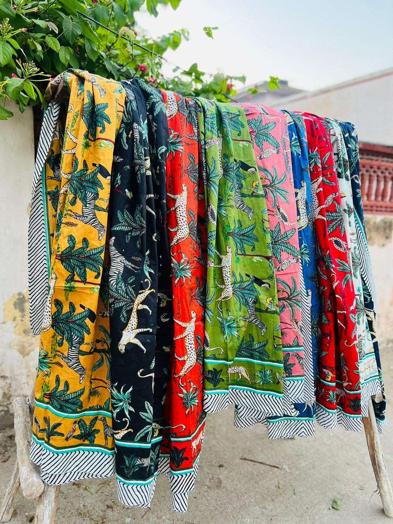 Cotton Sarongs - Animal Safari print