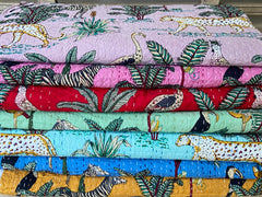 Kantha, Safari Teal blue