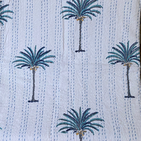 Kantha, Blue Palm Tree