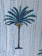 Kantha, Blue Palm Tree
