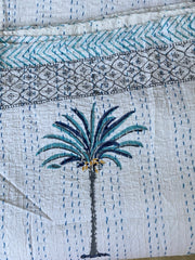 Kantha, Blue Palm Tree