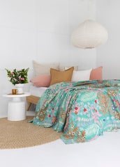 Kantha, Green florals