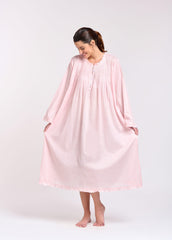 Arabella - Nightie Long sleeve, Pink Gingham (757CP)