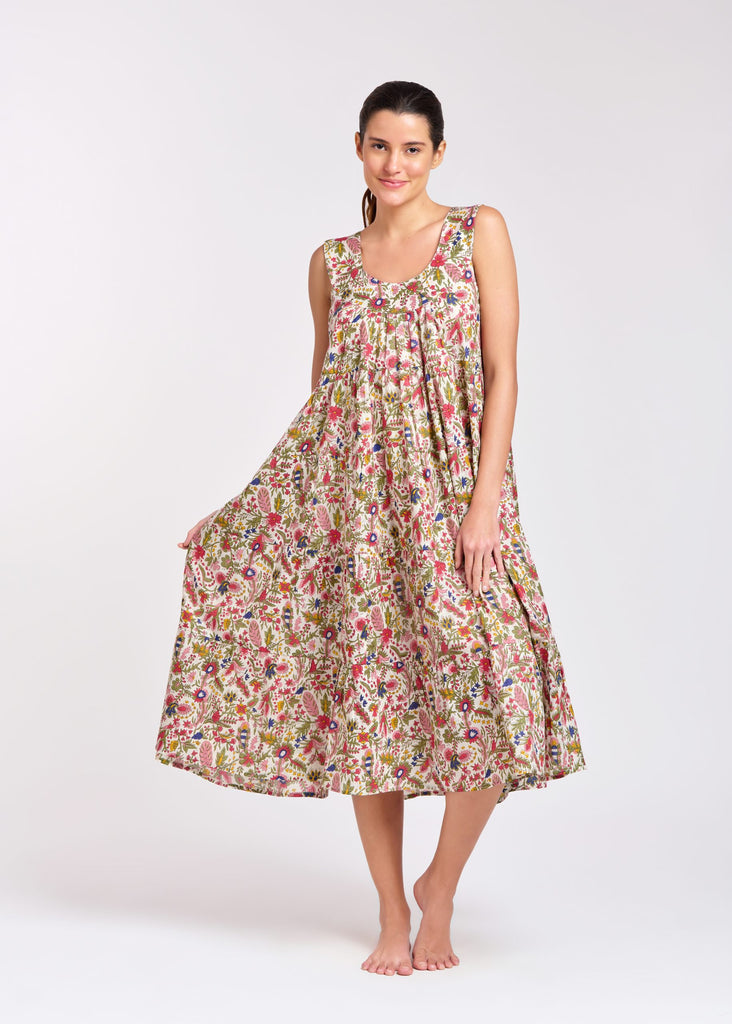 Arabella - Tiered Dress, multi floral (764V)
