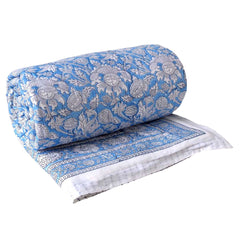 Cotton Quilt, block printed with cotton padding