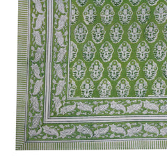 Block printed tablecloths, 150 x 220, 180 x 270cm, 180 x 340cm long rectangle.