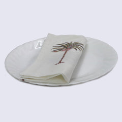Block printed Napkins, Set of 8.