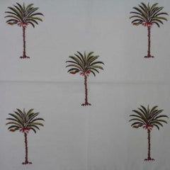 Block printed Napkins, Set of 8.
