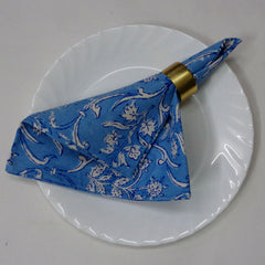 Block printed Napkins, Set of 8.