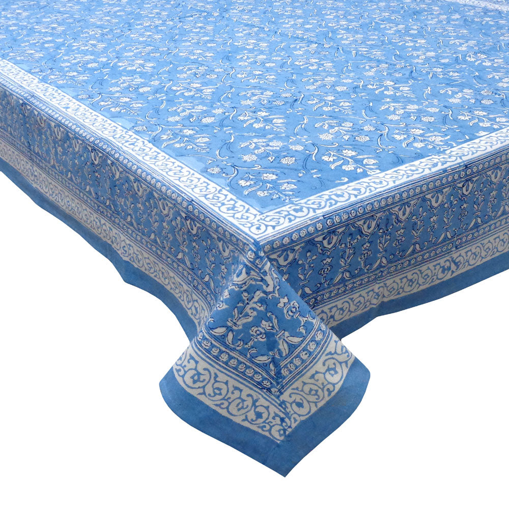 Block printed tablecloths, 150 x 220, 180 x 270cm, 180 x 340cm long rectangle