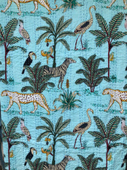 Kantha, Safari Teal blue