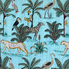 Kantha, Safari Teal blue
