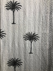 Grey Palm Tree kantha