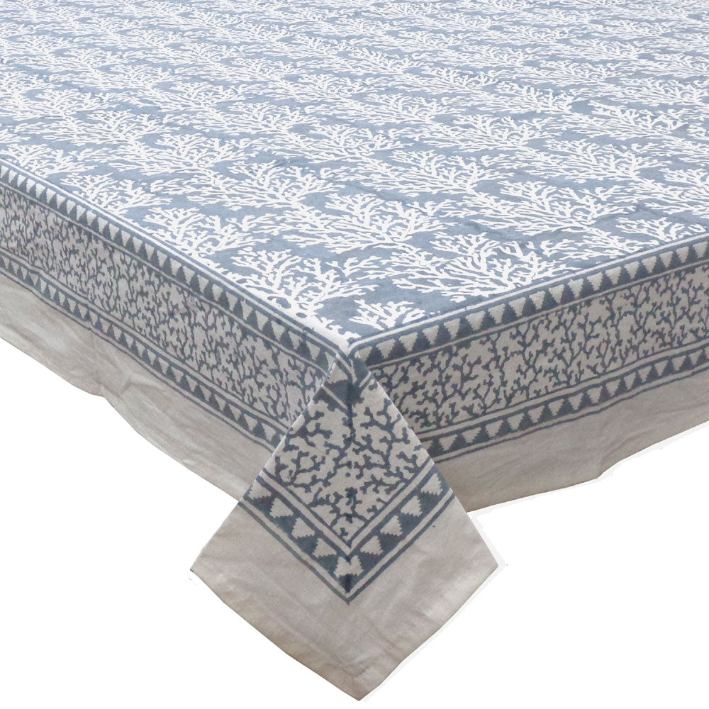 Block printed tablecloths, 150 x 220, 180 x 270cm, 180 x 340cm long rectangle