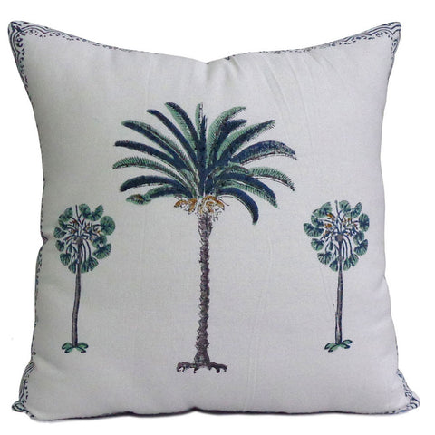 Cushion covers, Blue Palm