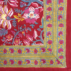Block printed tablecloths, 150 x 220, 180 x 270cm, 180 x 340cm long rectangle