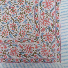 Block printed tablecloths, 150 x 220, 180 x 270cm, 180 x 340cm long rectangle