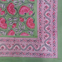 Block printed tablecloths, 150 x 220, 180 x 270cm, 180 x 340cm long rectangle