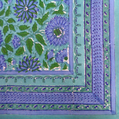 Block printed tablecloths, 180 x 270cm, 180 x 340cm long rectangle, 180 x 180cm Square