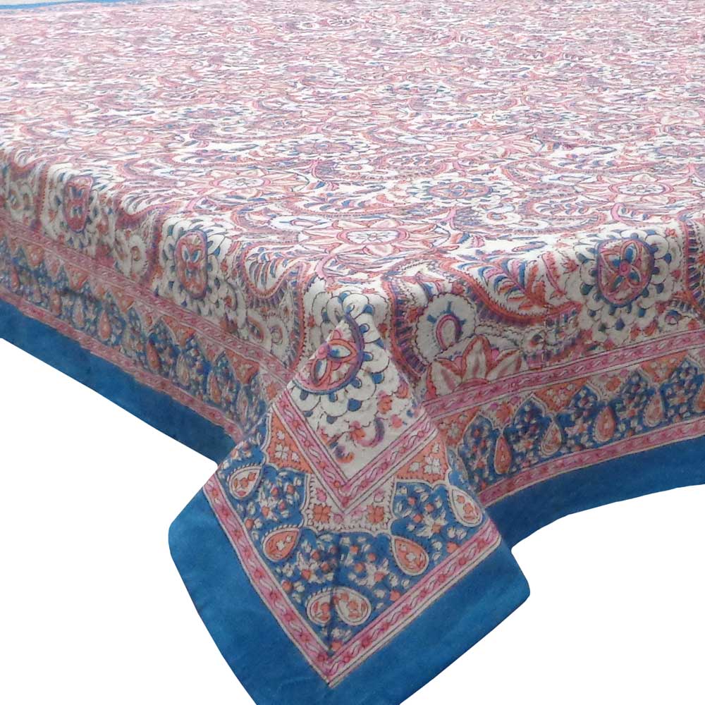 Block printed tablecloths, 180 x 270cm, 180 x 340cm long rectangle