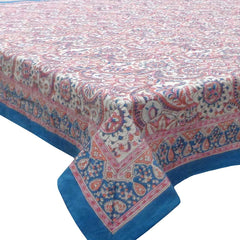 Block printed tablecloths, 180 x 270cm, 180 x 340cm long rectangle