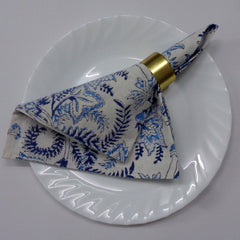 Block printed Napkins, Set of 8.