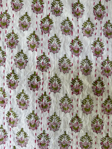 Kantha, Pink & White