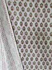 Kantha, Pink & White