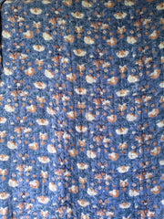 Cotton padded quilts,  blue & taurpe florals