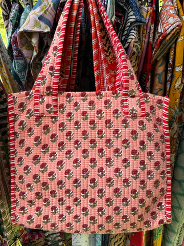 Small Tote Bag - Printed & quilted