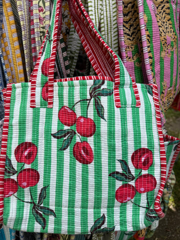 Small Tote Bag - Printed & quilted