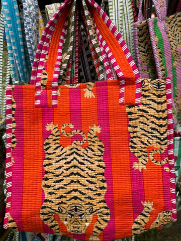 Small Tote Bag - Printed & quilted