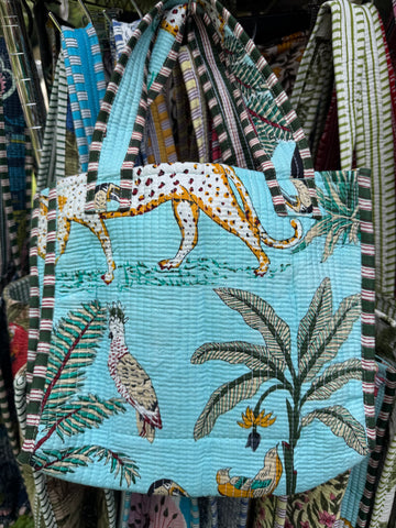 Small Tote Bag - Printed & quilted