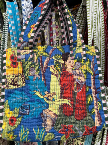 Small Tote Bag - Printed & quilted