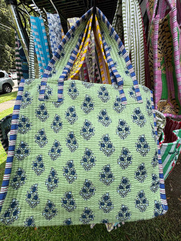 Small Tote Bag - Printed & quilted