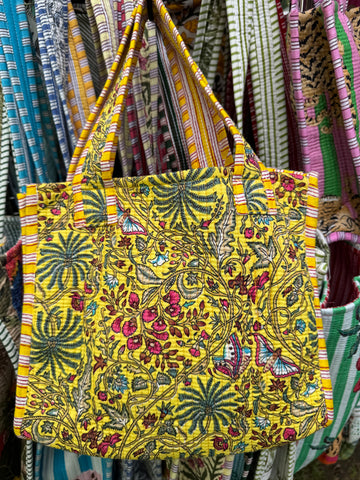 Small Tote Bag - Printed & quilted