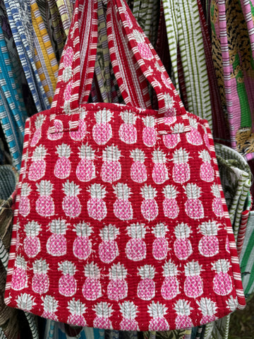Small Tote Bag - Printed & quilted
