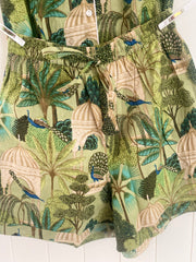 Cotton PJ short set, Green peacock.