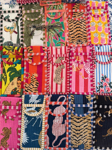 Reading glasses case - Printed & quilted