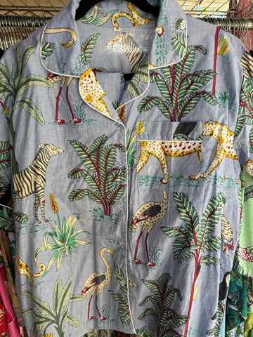 Cotton PJ short set, violet safari