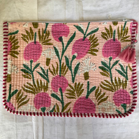 Kindle or Ipad case - Printed & quilted