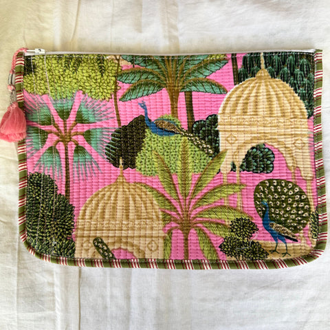 Kindle or Ipad case - Printed & quilted