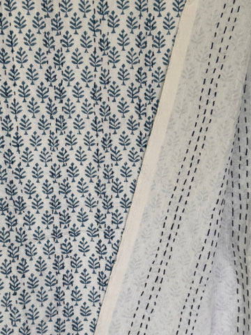 Kantha, Blue buti print