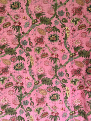Kantha, Pink flower garden