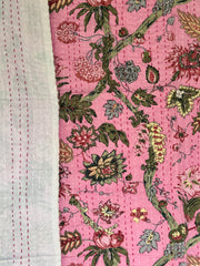 Kantha, Pink flower garden
