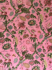 Kantha, Pink flower garden