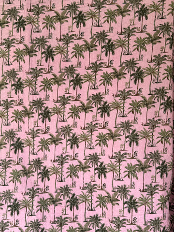 Kantha, Pink & green palms