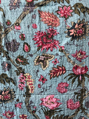 Kantha, Teal florals