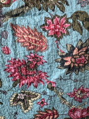 Kantha, Teal florals