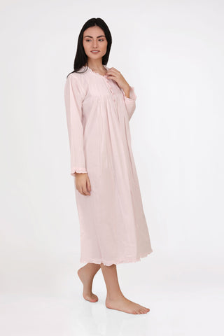 Arabella - Nightie Long sleeve, Pink (757P1)